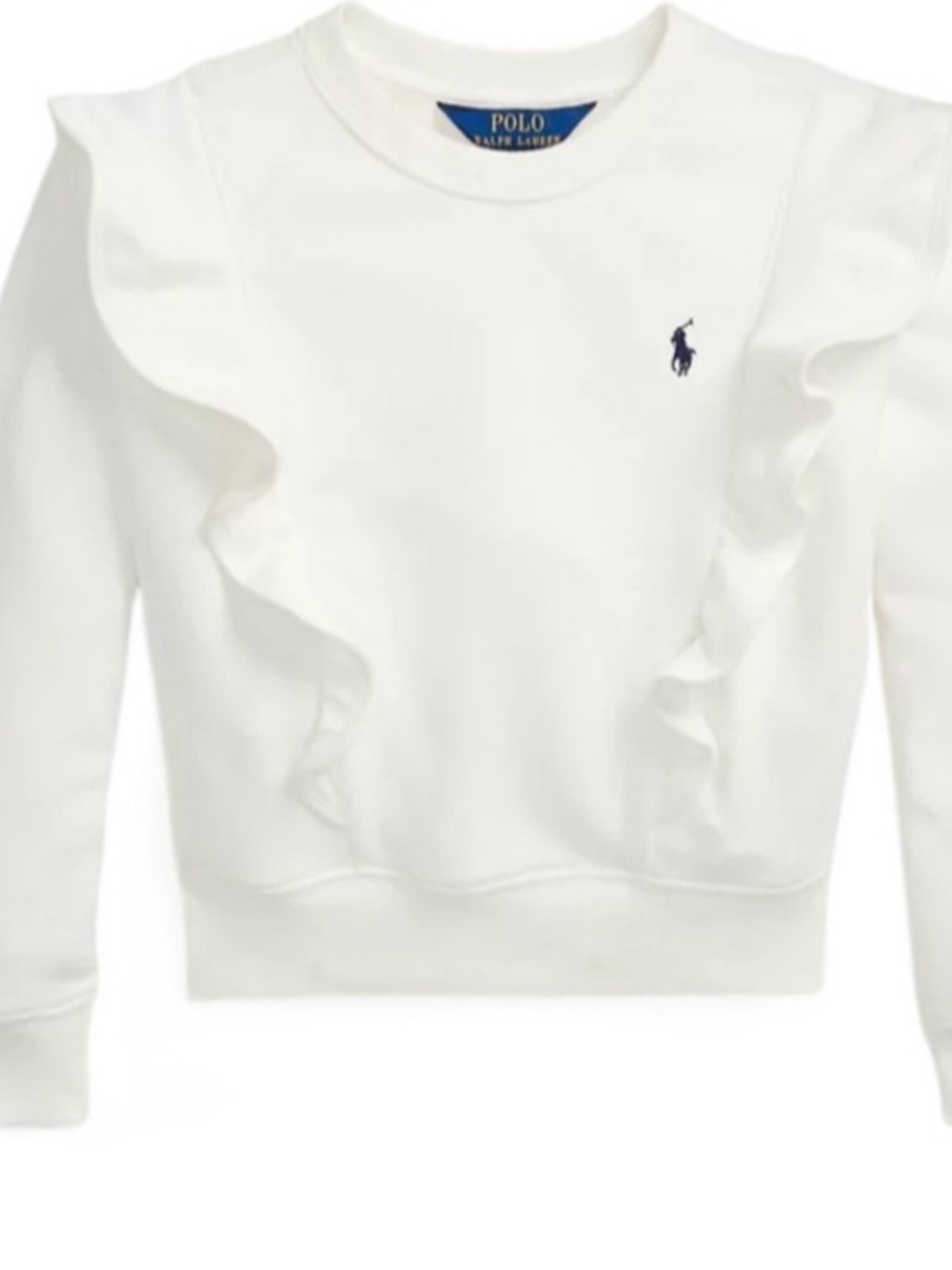 Polo by Ralph Lauren White Kids Sweatshirt Girls Sz 7